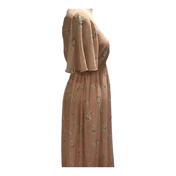 Show Me Your MuMu Floral Blush Meadow Emily Maxi Dress Gown Wedding Sm New USA - Picture 9 of 14